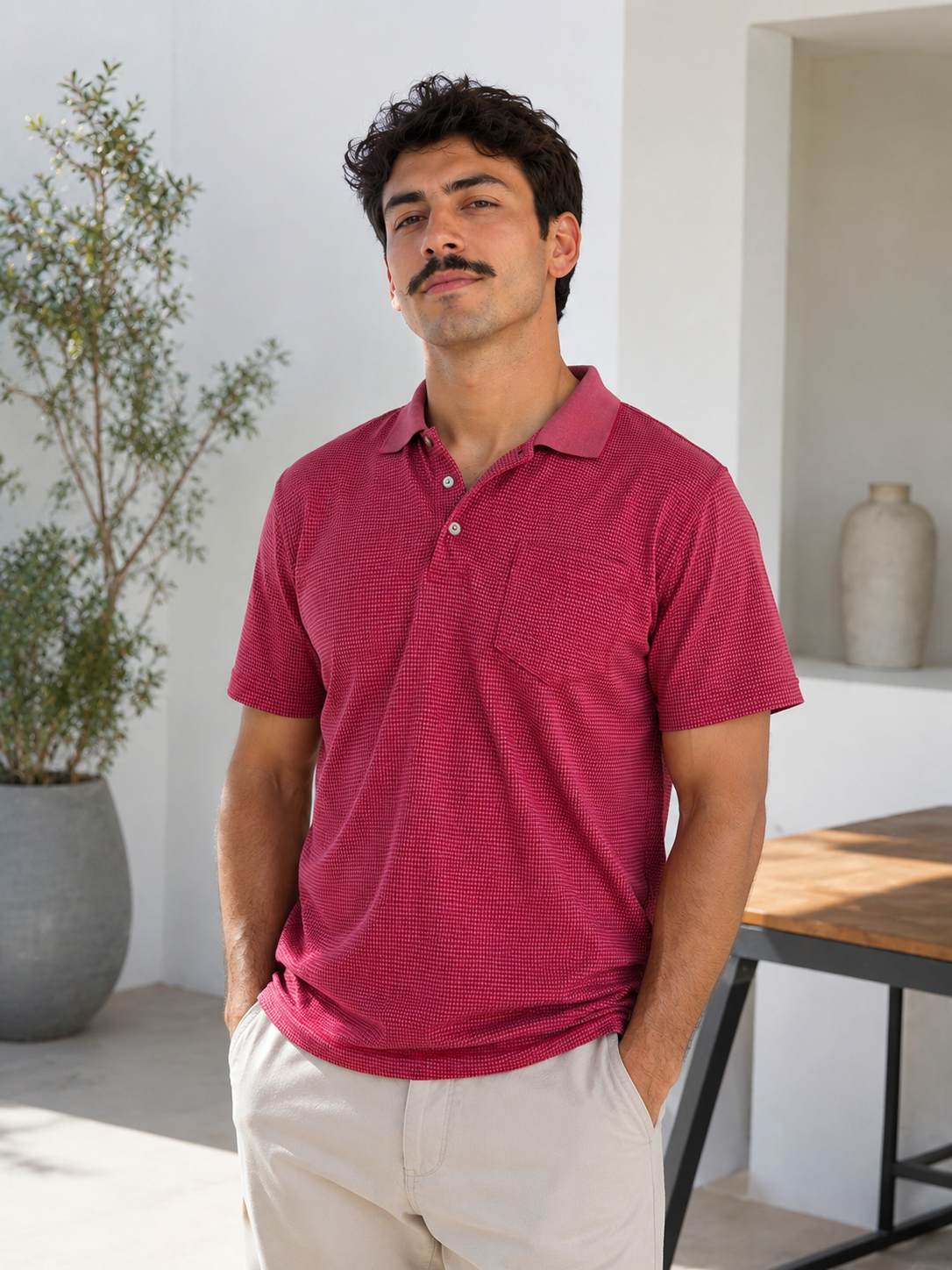 Mc. CLAIN Collared Polo Shirt - Men