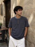 Mc. CLAIN Men's Polo Shirt Without Collar