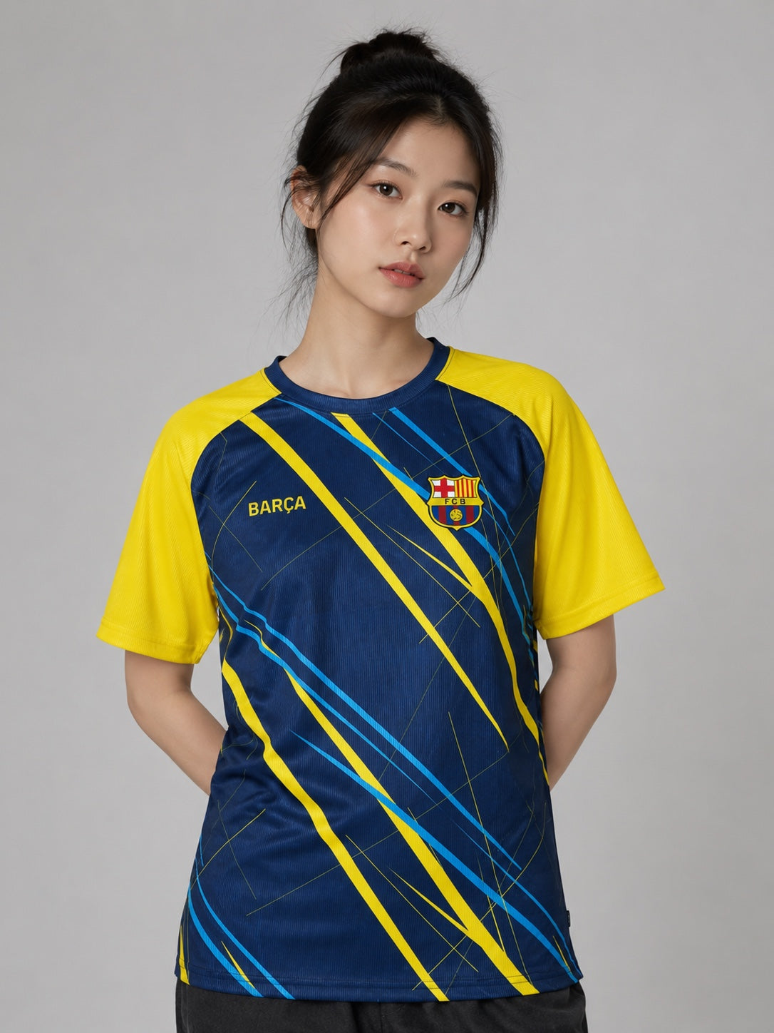 Barcelona Trainingsshirt Liniert - Damen