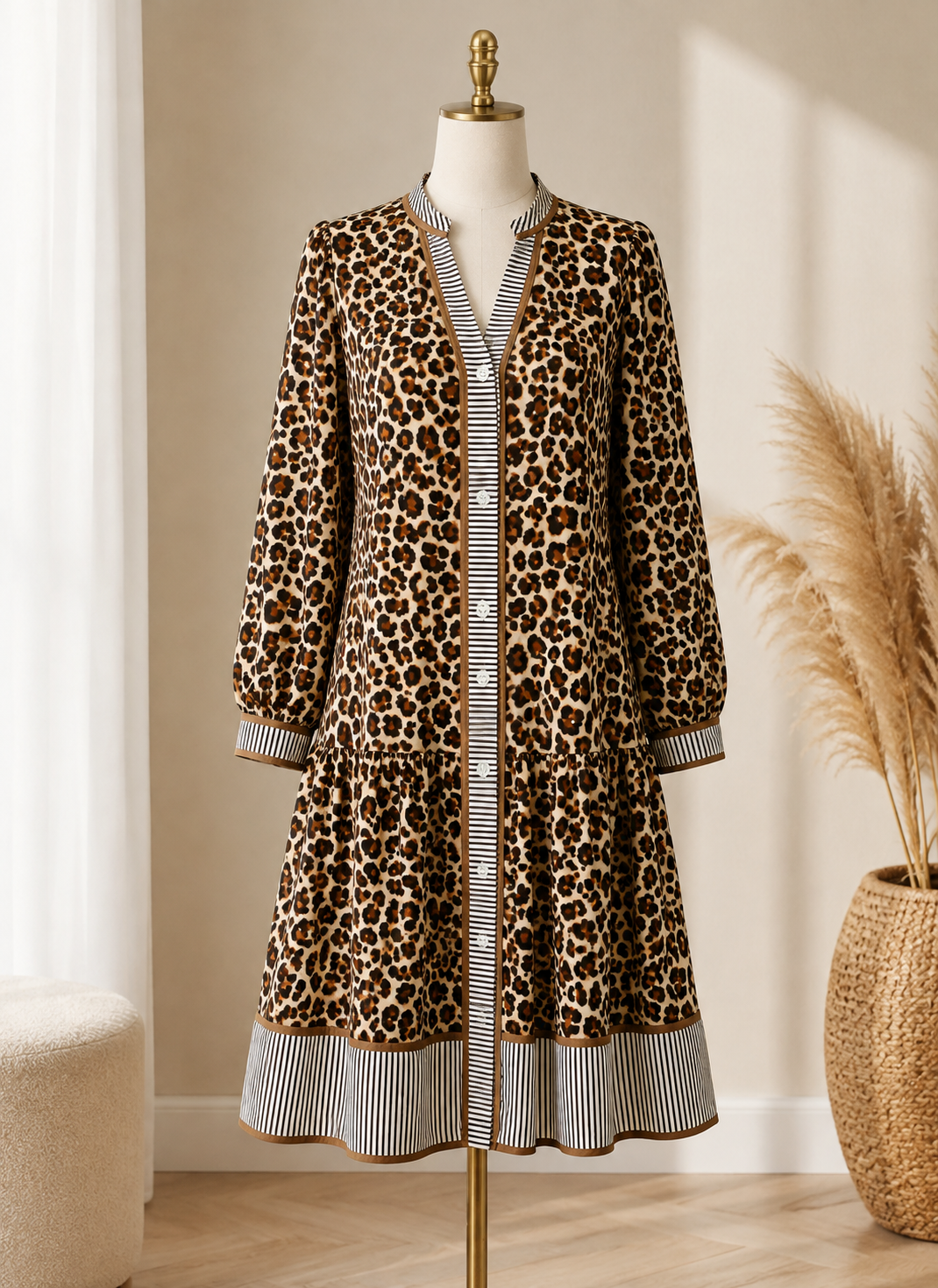 Vestido Corto Siena Estampado Leopardo