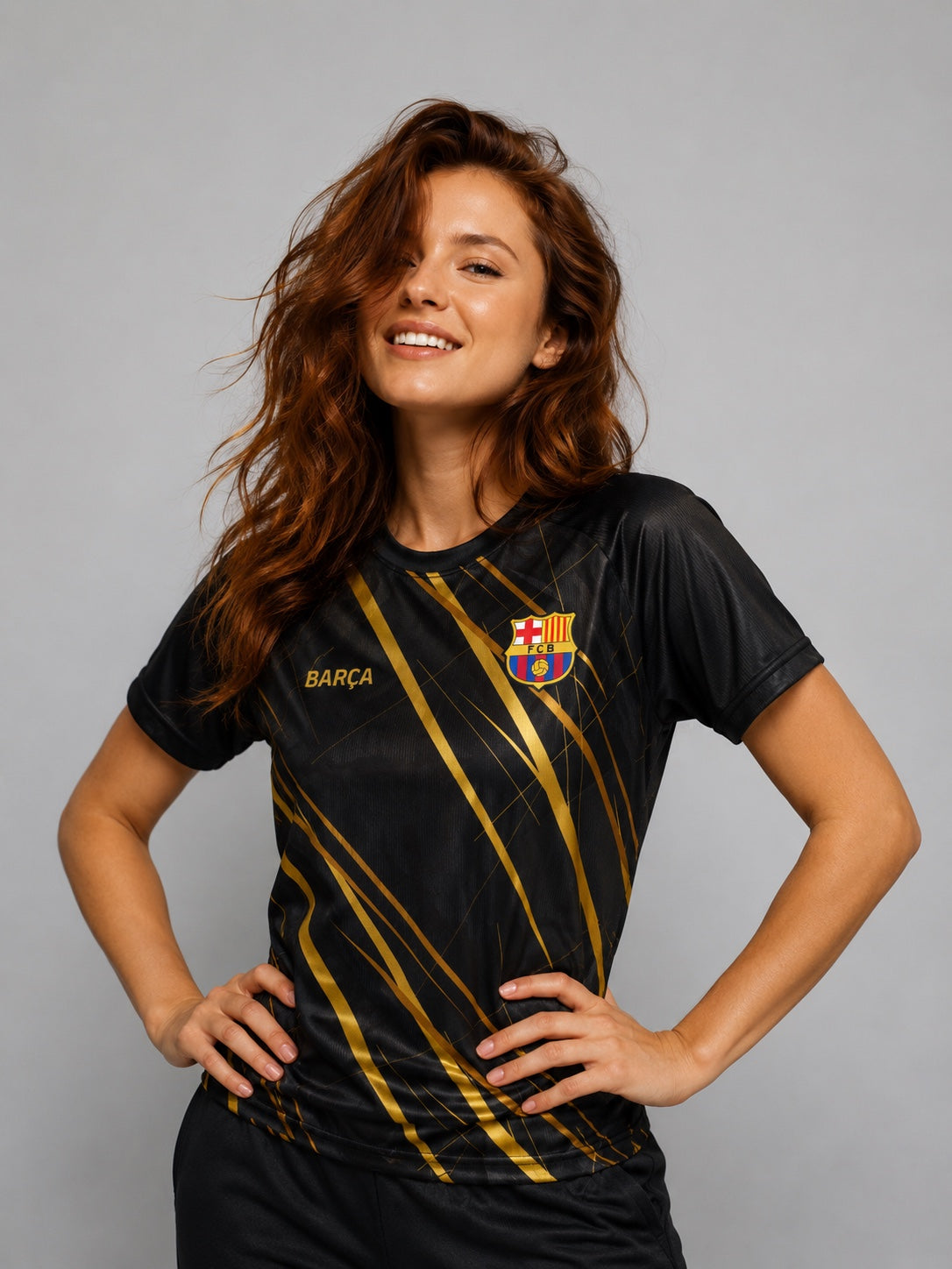 Barcelona Trainingsshirt Liniert - Damen