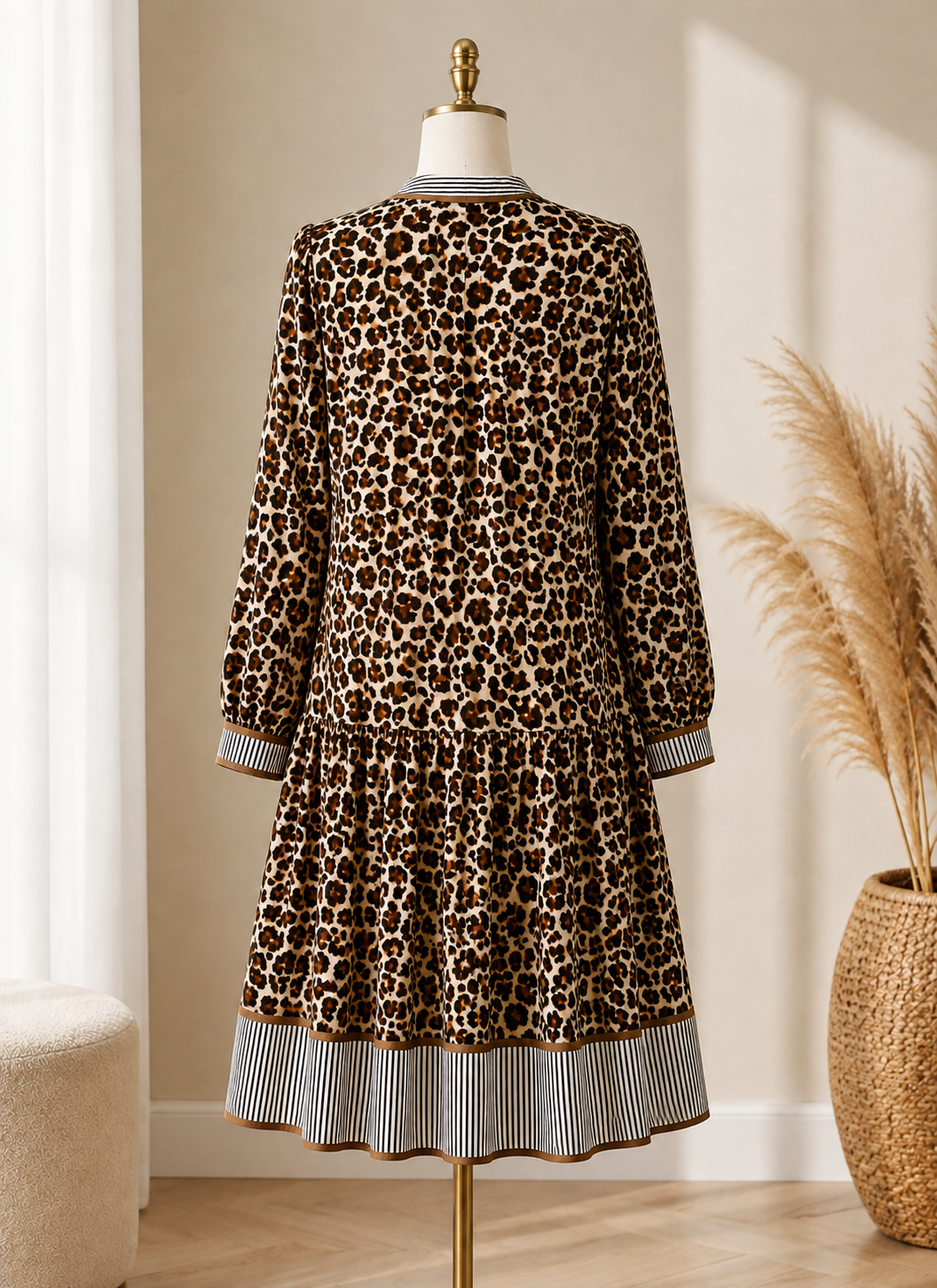 Vestido Corto Siena Estampado Leopardo