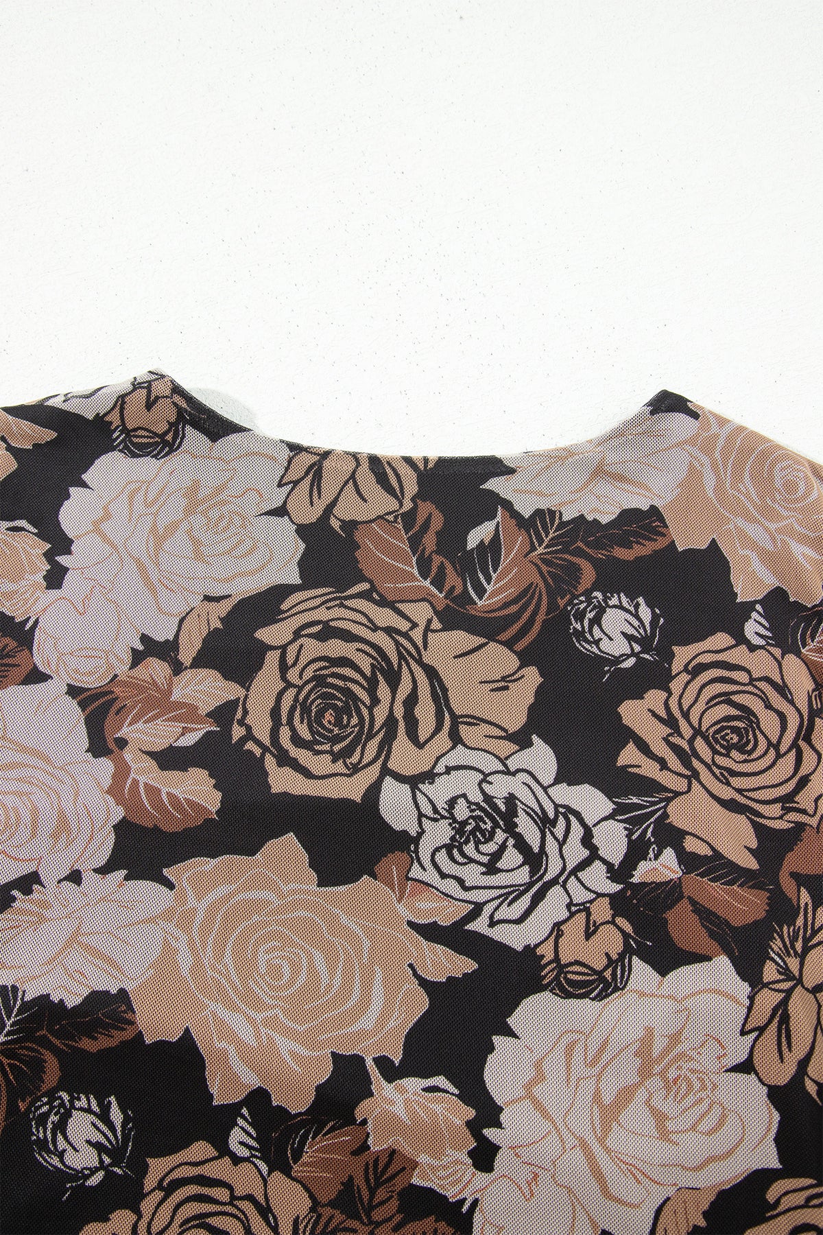 Vestido Negro Floral Asimétrico