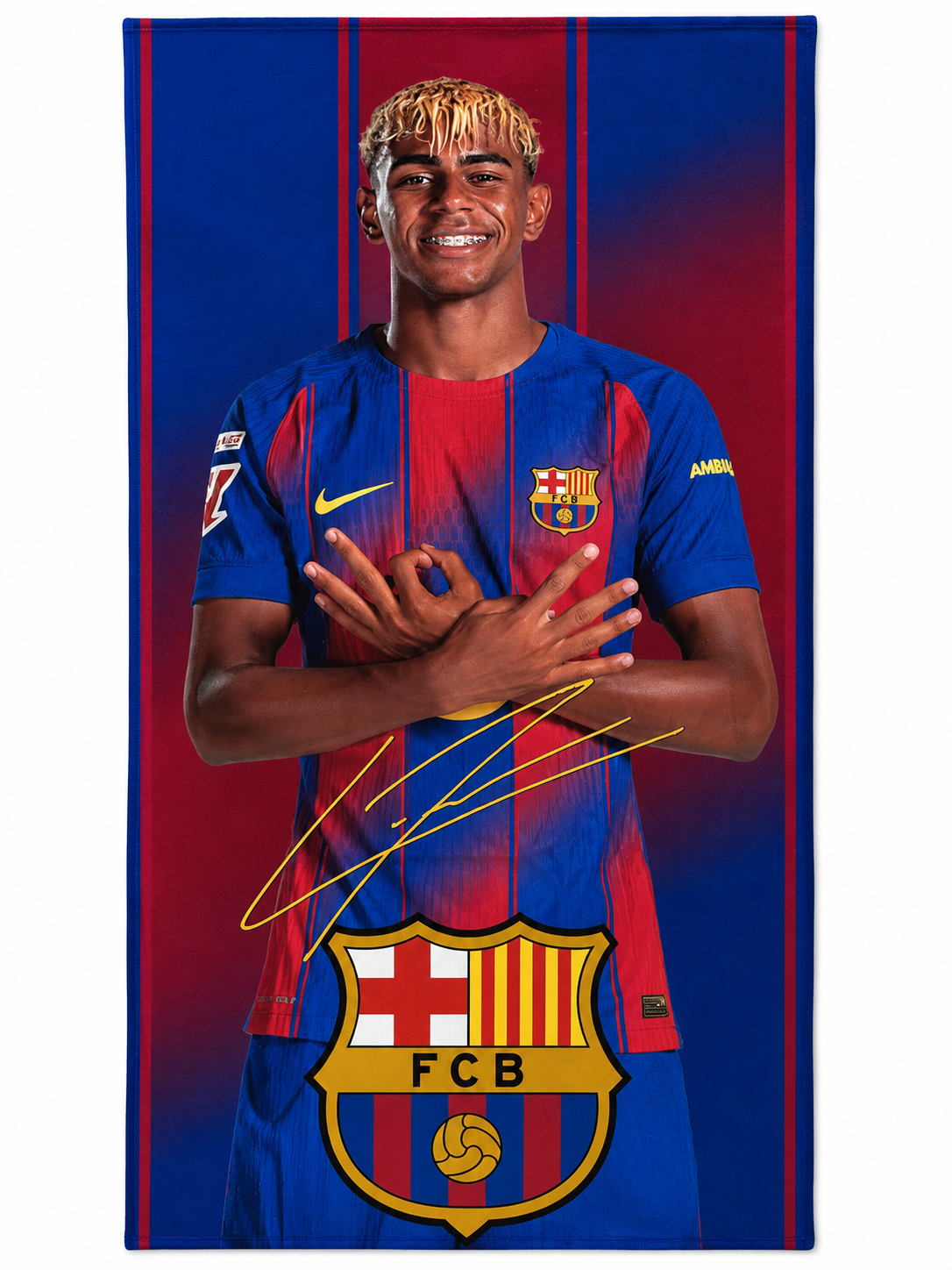 Barcelona FC Towel – Lamine Yamal 10 Signature