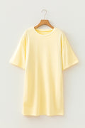 Vestido Amarillo Crema con Encaje Bordado